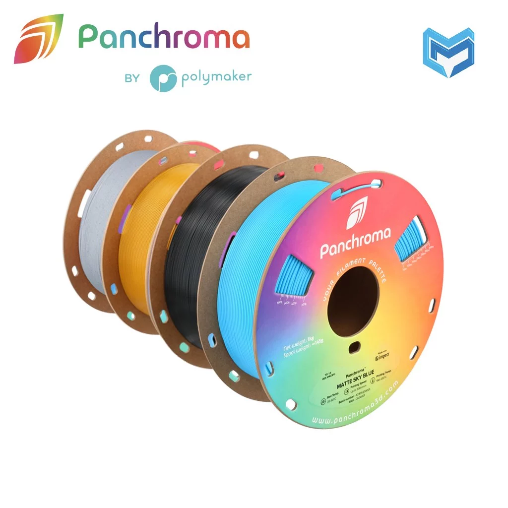 Panchroma PLA เส้นพลาสติก PLA ยี่ห้อ Polymaker น้ำหนัก 1 กก. พิมพ์ง่าย