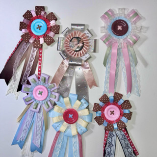 Rosette ribbon - เข็มกลัด + พวงกุญแจ ริบบิ้น 🎀