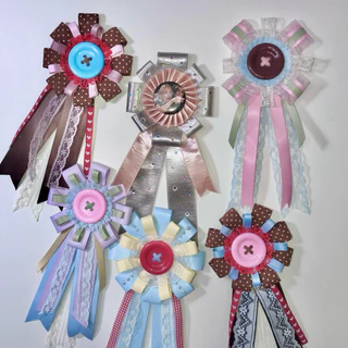Rosette ribbon - เข็มกลัด + พวงกุญแจ ริบบิ้น 🎀