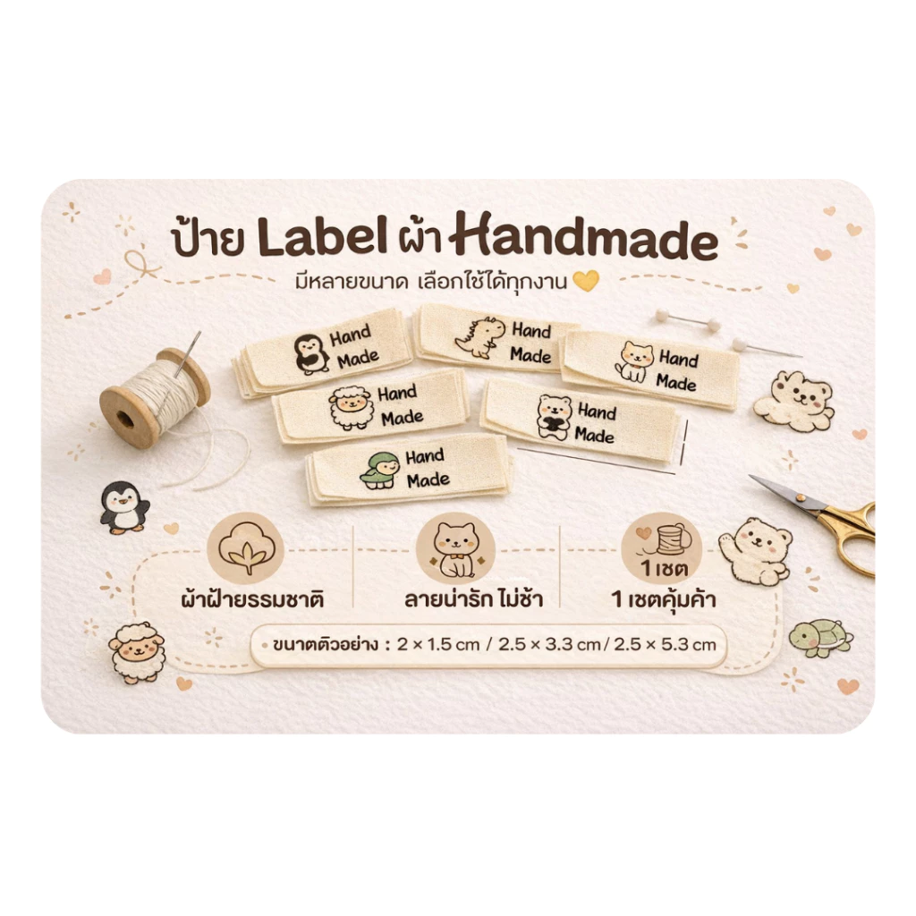 ป้ายผ้า Handmade และป้ายตกแต่ง งาน DIY พร้อมส่ง ส่งไว