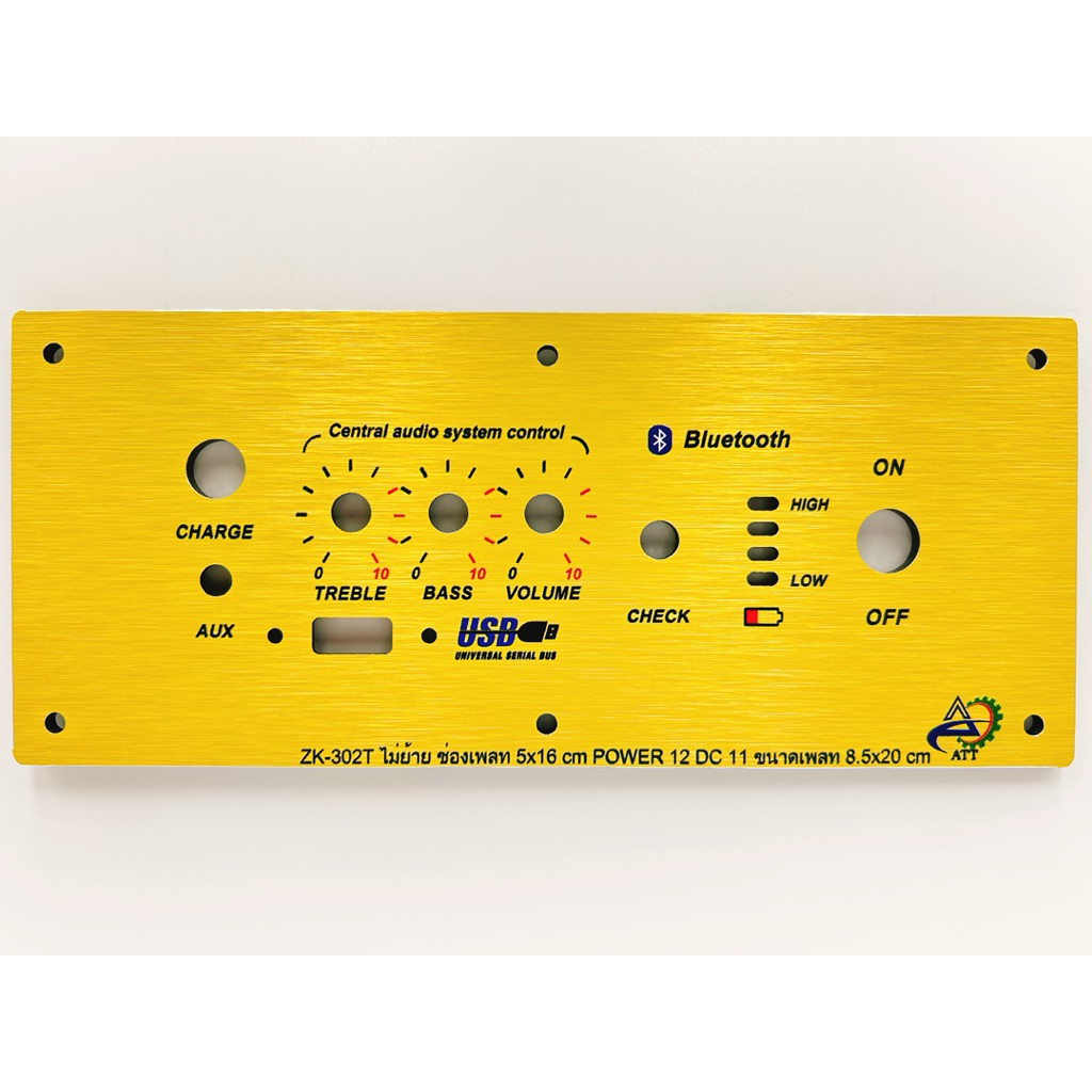 เพลท302Tไม่ย้าย วัสดุคอมโพสิต ช่องเพลท 5*16cm สวิตช์ 12mm วัตแบตแบบขีด DC11 ขนาดทั้งหมด8.5*20cm พร้อ