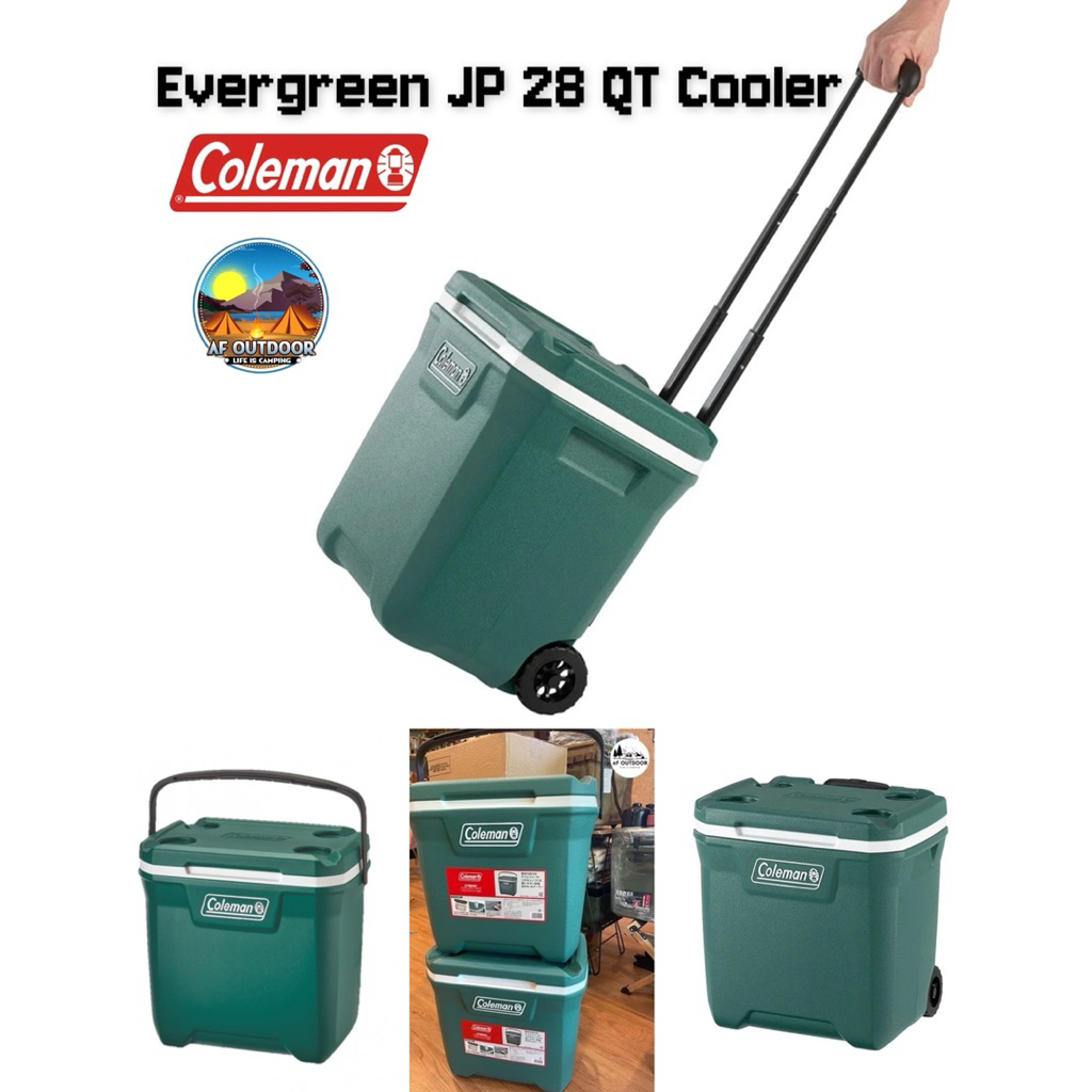 🇺🇸พร้อมส่ง🇺🇸กระติกน้ำ Coleman JP 28QT Xtreme Cooler/Evergreen ของแท้ 100% กระติกน้ำแข็ง เก็บความเย็นได้ 3 วัน
