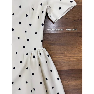 พร้อมส่ง เติม S-3XL⚡️AR 9085 เดรสลายจุด ความยาว48-49" เนื้อผ้าหนานุ่มฟู #สไตล์สาวเวียด ใหม่ล่าสุด2026