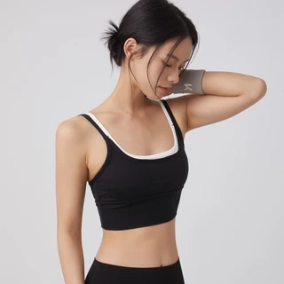 GymHub ยกทรงกีฬาสายเดี่ยวสำหรับโยคะและพิลาทิส ป้องกันการกระแทก เสริมความเฟิร์ม ระบายอากาศดีและหลังสวย