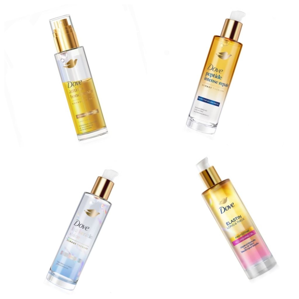 Dove Protective Nourishina Oil โดฟ ออยล์บํารง เส้นผม 95ml Hva Keratin/Peptide Intense/Elastin