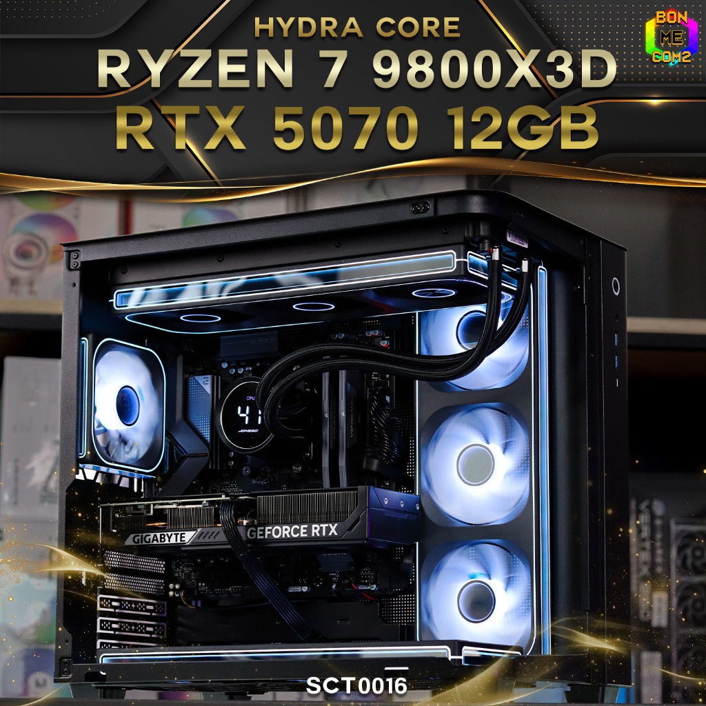 Hydra Core [Special Custom] / คอมประกอบ Bonmecom2/ AMD RYZEN 7 9800X3D/ RTX 5070 12GB