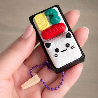 Bento Sushi Clicker พวงกุญแจคลิก คีย์แคป ลายเบนโตะ ซูชิ อาหารญี่ปุ่น by MamiAmiDIY
