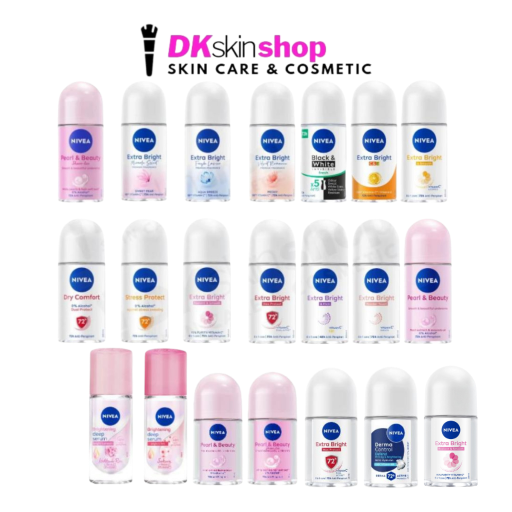 นีเวีย โรลออนระงับกลิ่นกายสำหรับผู้หญิง Nivea Roll-on (มีให้เลือก 3 ขนาด)