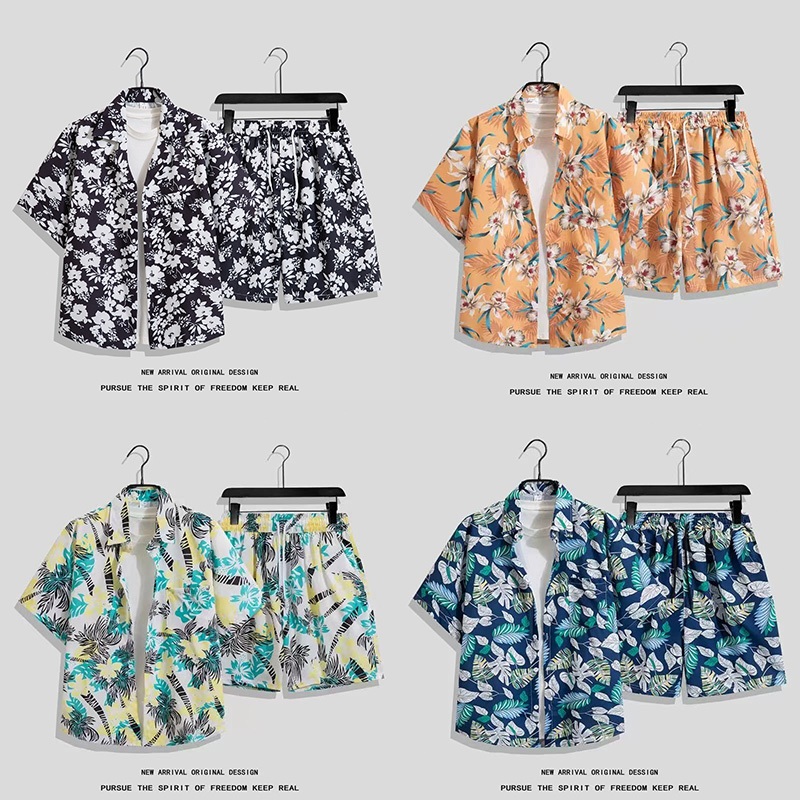 ส่งจากไทย✨เสื้อผ้าฮาวาย เสื้อเชิ้ตลายดอกไม้ พักผ่อน วันหยุด  เสื้อเชิ้ตแขนสั้น  ผ้านุ่มไม่ต้องรีด Hawaii fashion #N2032