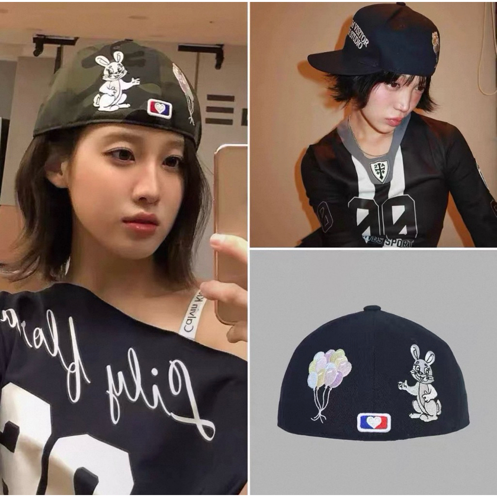 The Museum Visitor Rabbit Embroidery Cap | หมวกแก๊ปปักลายกระต่าย