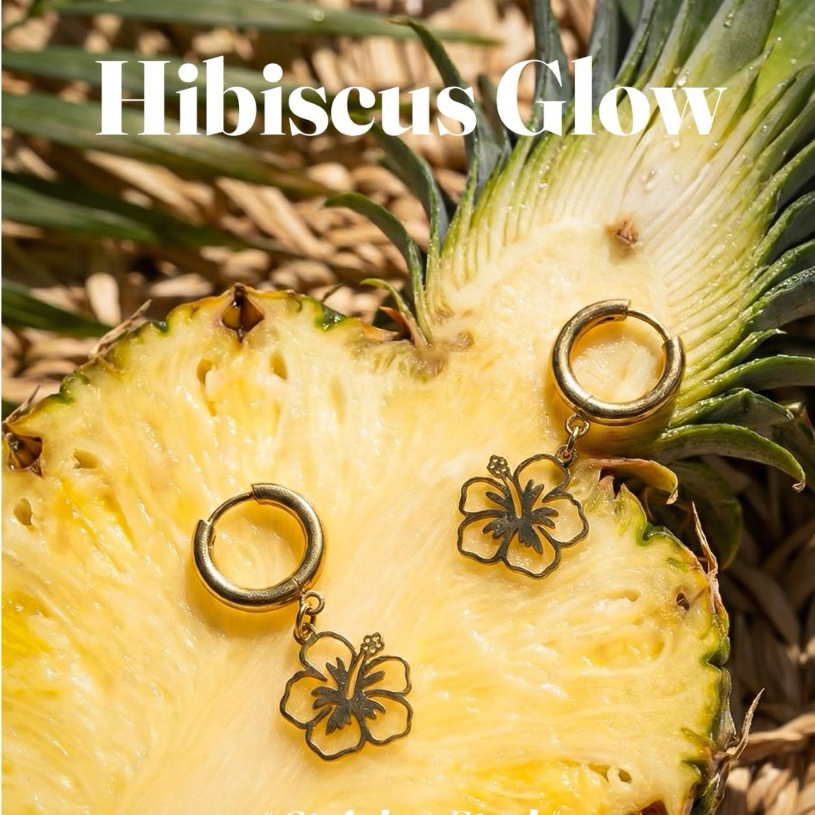 NICE ACCIDENT ‘Hibiscus Glow’ | ต่างหูห่วงดอกชบา  ✦ Daily Ease ✦ Airy Detail ✦ Skin-Friendly