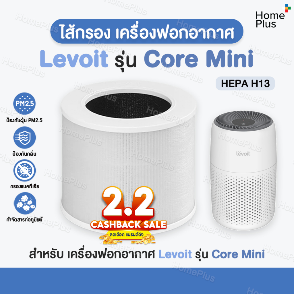 ส่งไว+ราคาโปร✅ ไส้กรองอากาศ Levoit Core Mini HEPA Filter สำหรับ เครื่องฟอกอากาศ Levoit รุ่น Core Mini กรองฝุ่น PM2.5