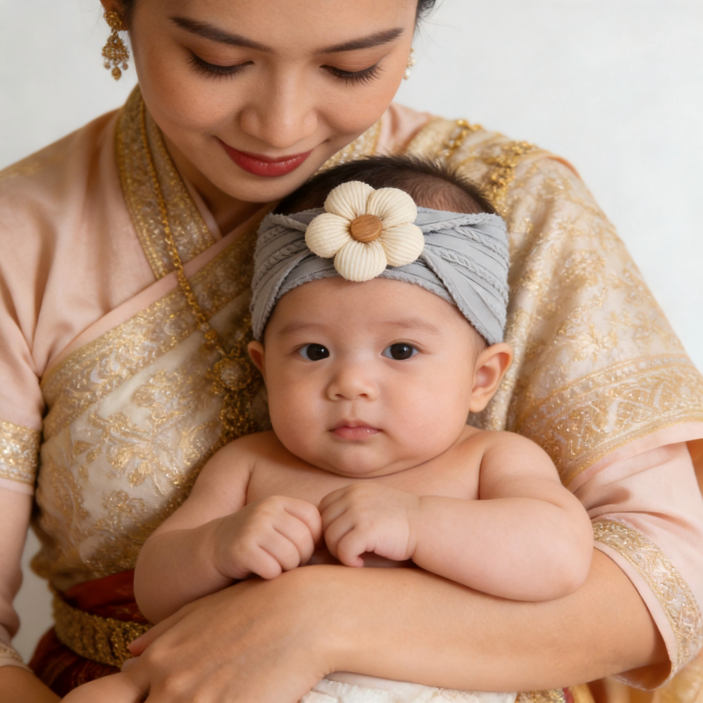 แถบคาดศีรษะดอกไม้สำหรับทารก นุ่มนวล ยืดหยุ่น สวมใส่ง่าย สำหรับเด็กแรกเกิดและเด็กเล็ก