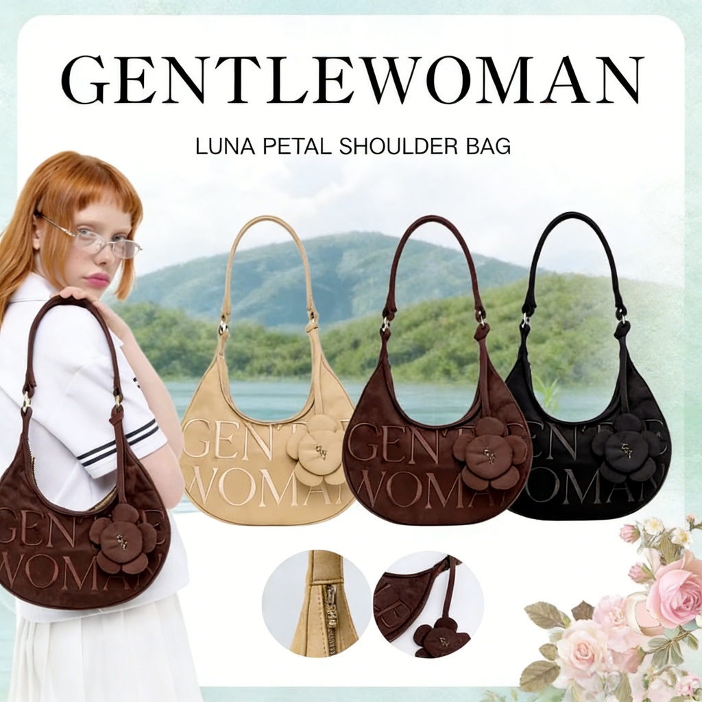 GENTLEWOMAN LUNA Petal Shoulder Bag กระเป๋าสะพายไหล่ | ของแท้ 100% ส่งด่วน