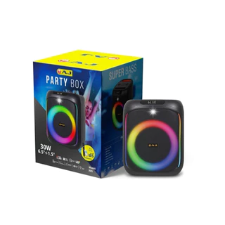 AJ ลำโพงบลูทูธ รุ่น X-65 60วัตต์ เชื่อมต่อ 2 ตัวได้ เบสเเน่น มีไฟ LED แถมไมค์ลอย รับประกัน 1 ปี