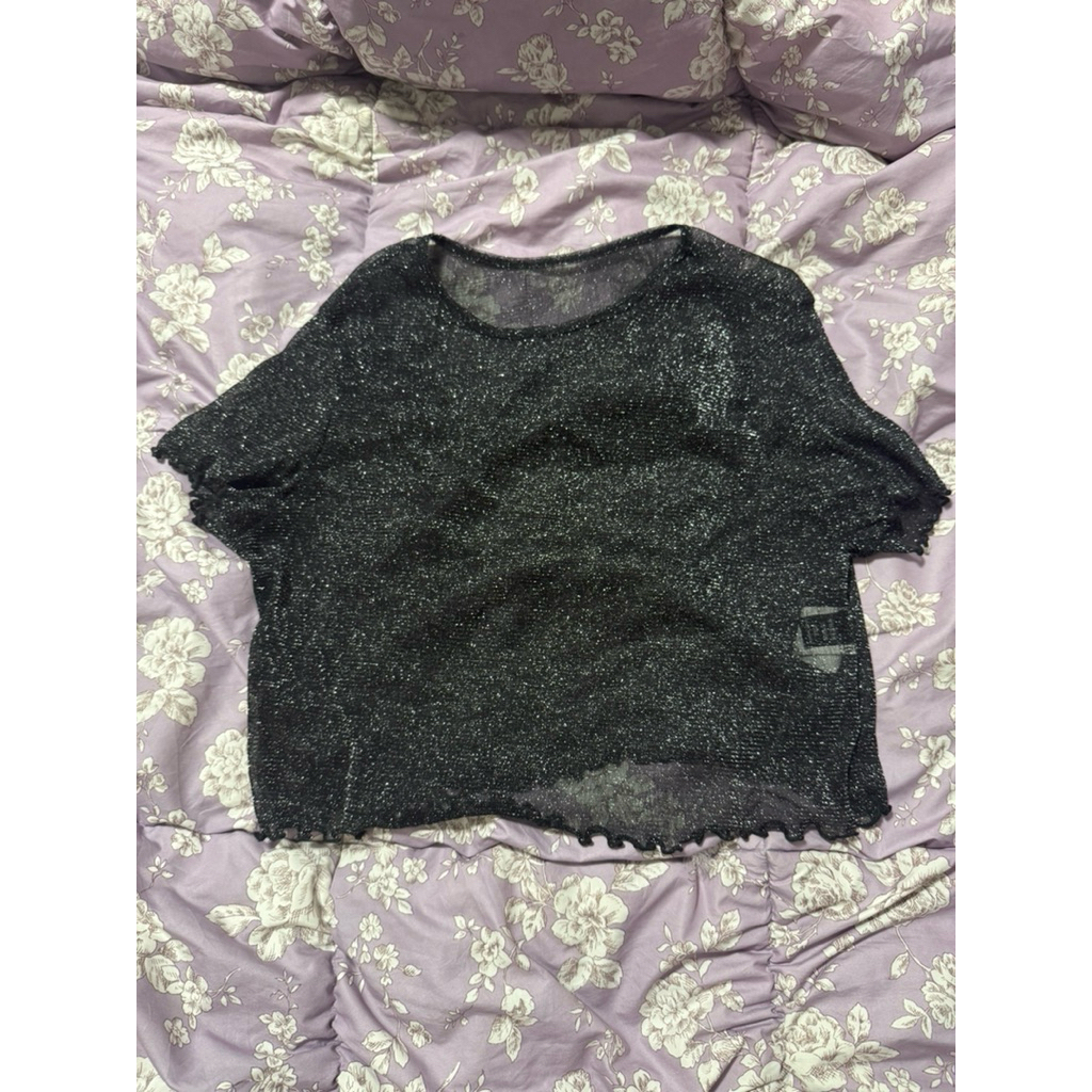 เสื้อซีฟองสีดำ0XL(SHEIN )