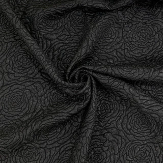 ผ้าแจ็คการ์ด (Jacquard Big Flowers) ลายดอกกุหลาบใหญ่ หน้ากว้าง60นิ้ว ผ้าหลา ผ้าตัดชุดออกงาน