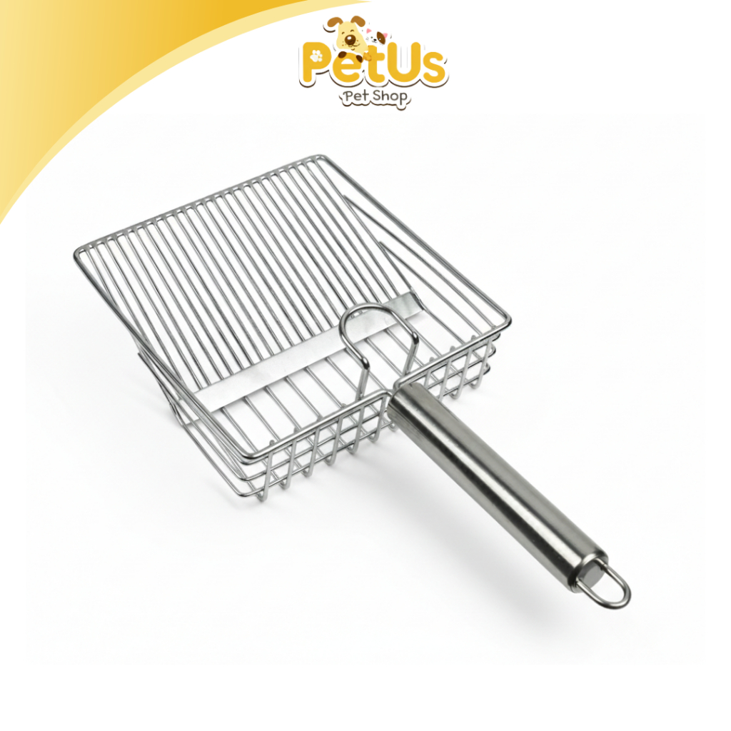 Petus ที่ตักทรายแมว ที่เก็บอึแมว สแตนเลส แข็งแรง ทนทาน Cat litter scoop