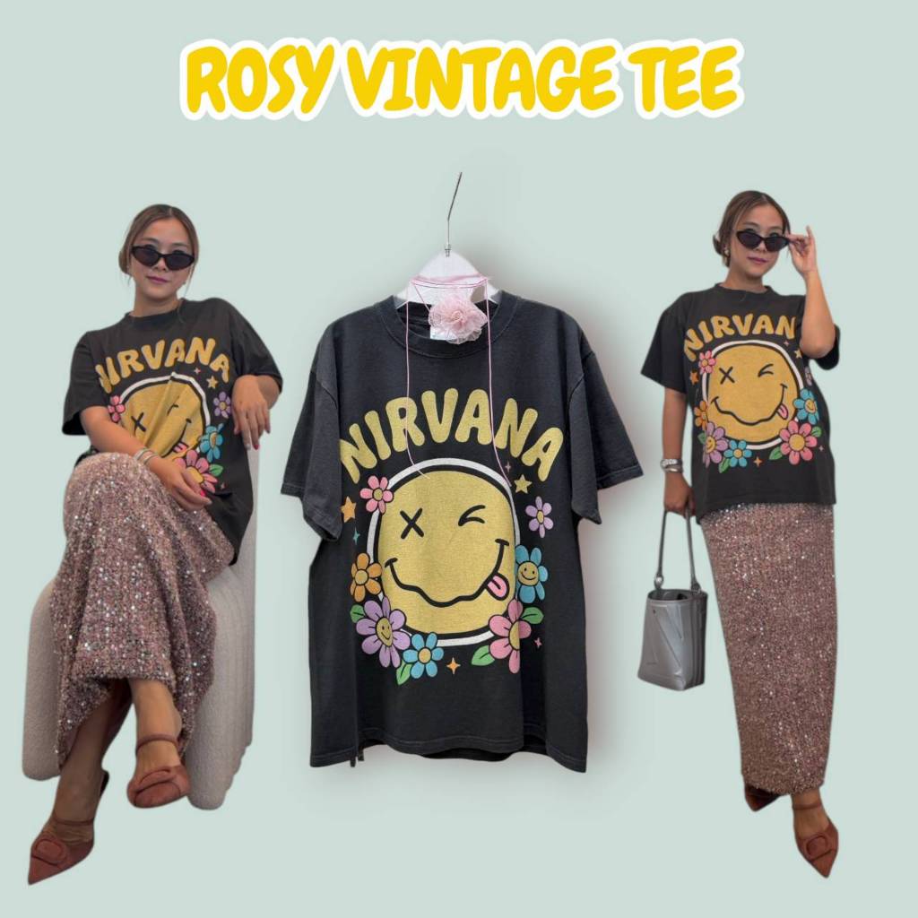 เสื้อยืดวินเทจ ROSY VINTAGE TEE