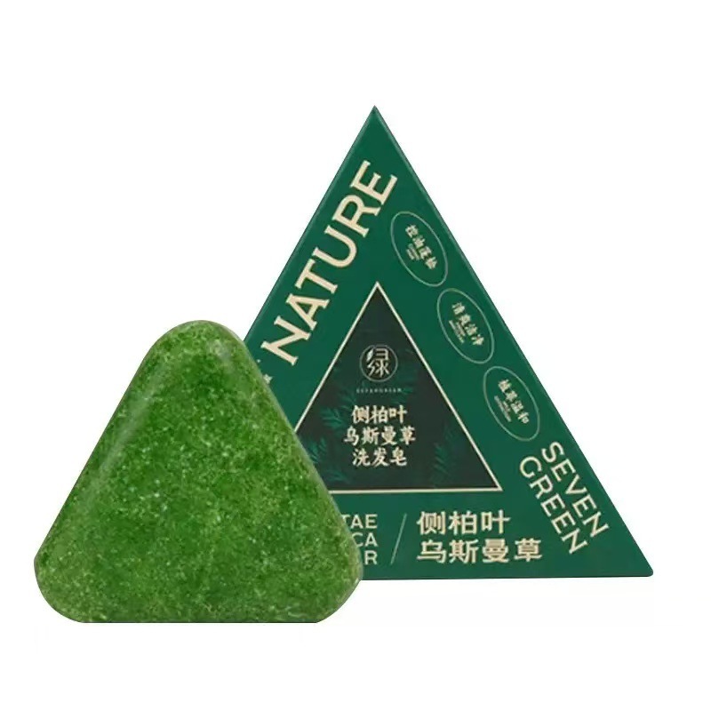Seven Green (แท้100%) สบู่แชมพูสมุนไพร บำรุงหนังศีรษะ 120g ลดผมร่วง บำรุงรากผม ผมหนาดกดำ