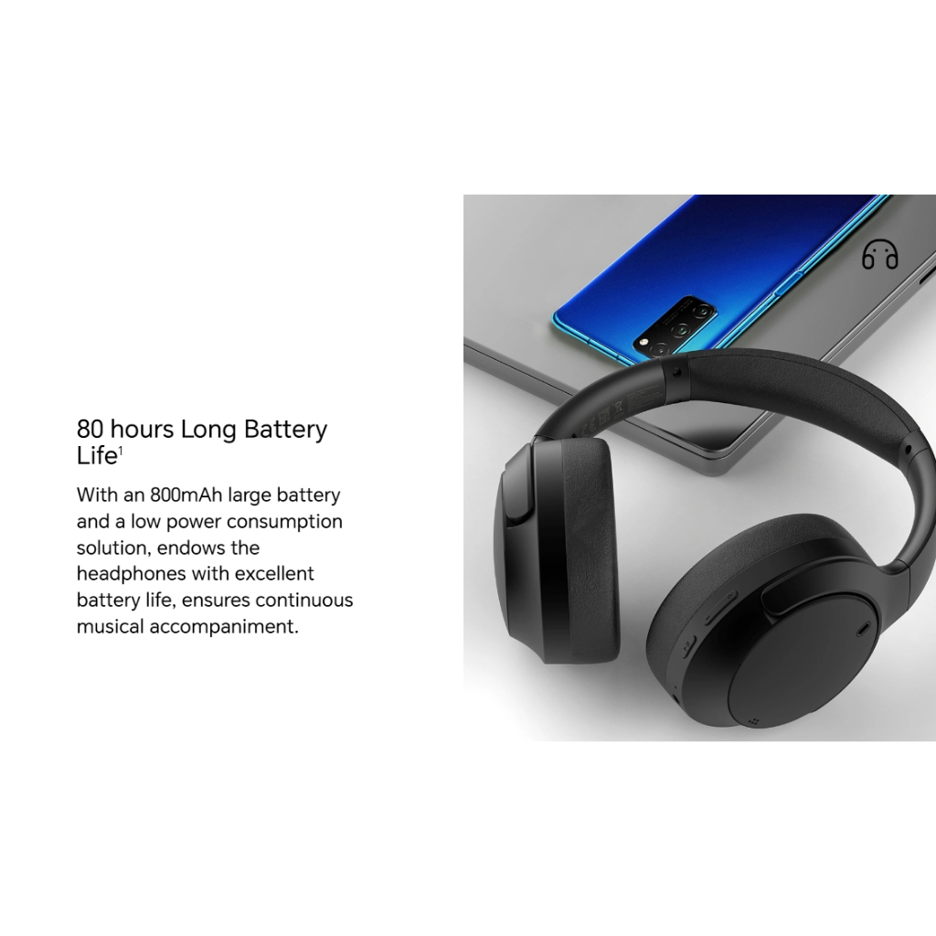 Honor Choice VZ Sport Mate Headphones  ใช้งานได้ยาวนานสูงสุด 80 ชั่วโมง หูฟังแบบครอบหูไร้สาย - รูปที่ 5