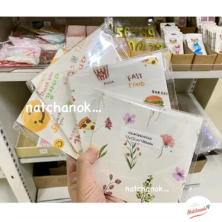 กระดาษรองขนม กระดาษรองอาหารขนาด12x12cm จำนวน100แผ่น/แพค