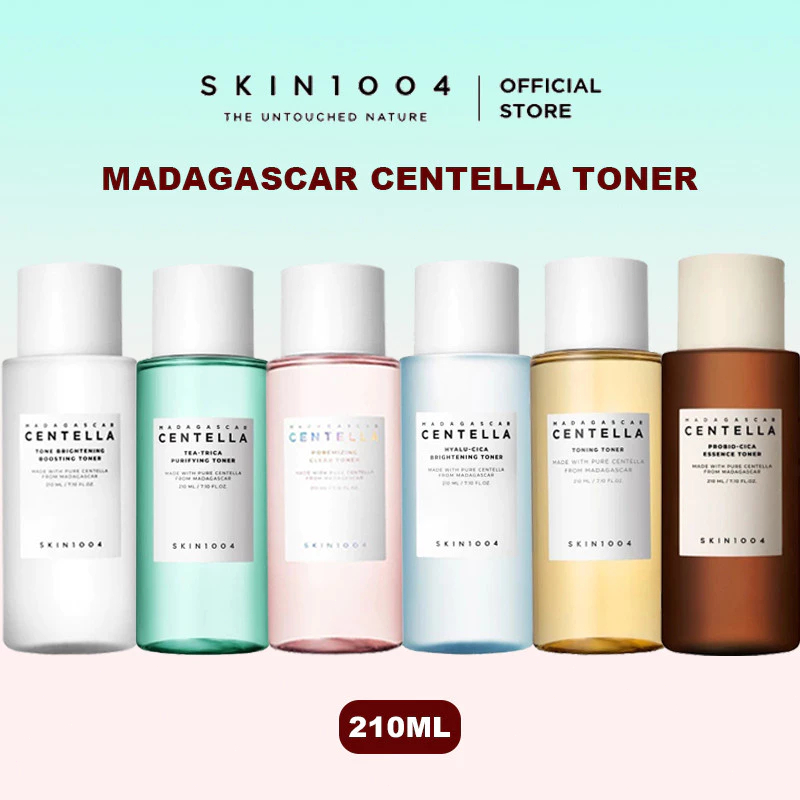 SKIN1004 Madagascar Centella Toner ผลัดเซลล์ผิวอย่างอ่อนโยน 210ml (Centella/Hyalu-Cica/Brightening/Poremizing/Tea-Trica)