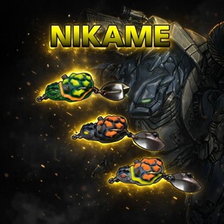 กบยางรุ่น นิคาเมะ ขนาด3.2 ตะขอBKK 2ใบหลิว (ท้ายพลังเต่า)