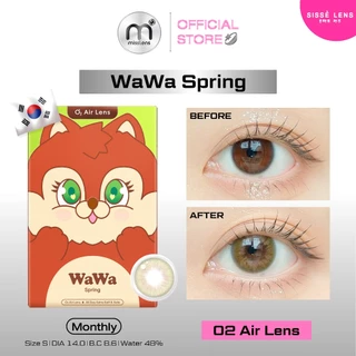 Misslens : Sisse lens คอนแทคเลนส์เกาหลี รุ่น Wawa Summer/Spring/Autumn เลนส์บางเบา O2 air lens รายเดือน