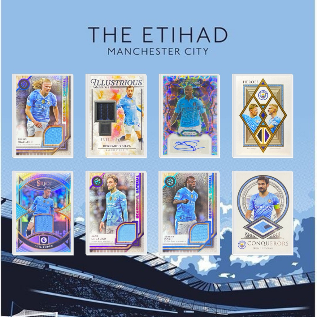 🆙UPDATED 13 มิถุนายน ⛵️🩵การ์ดผ้านักฟุตบอล จากสโมสร Manchester City
