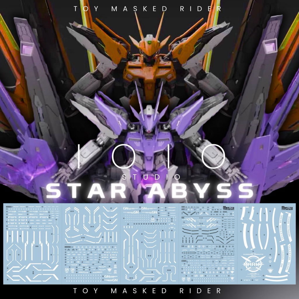 🟧🟪พร้อมส่ง ดีคอลน้ำ 1010 Studio DECAL 1/100 IRON TOYS : STAR ABYSS HARUTE ดีคอลน้ำความละเอียดสูง 1 ชุดมี 5 แผ่น