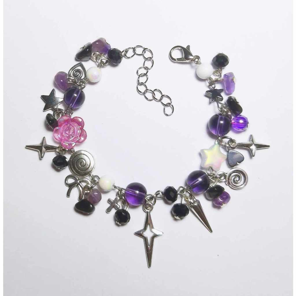 สร้อยข้อมือลูกปัดแฮนด์เมด กำไลลูกปัด Coquette Beaded Bracelet Jewelry