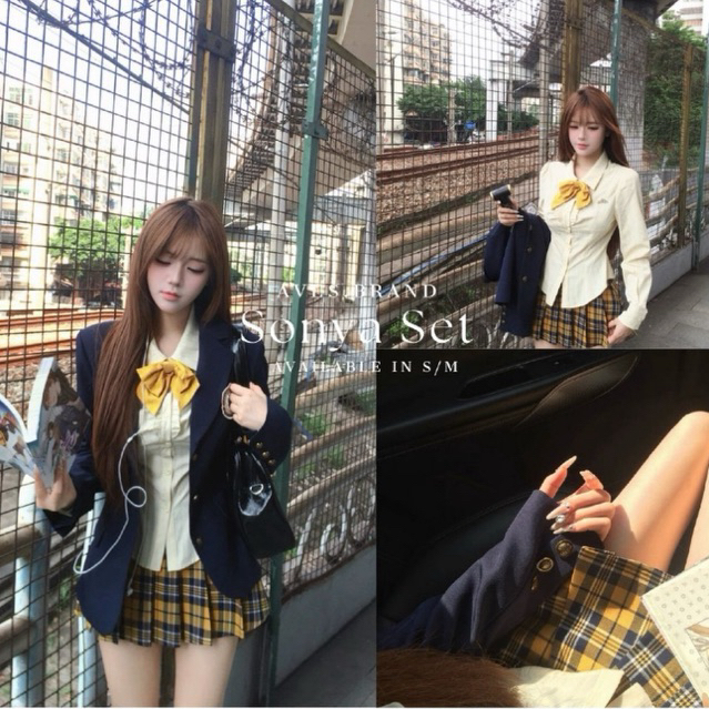 AVES.BRAND SONYA SET ชุดเซ็ต 4 ชิ้น นักเรียนไฮสคูล พร้อมสูท