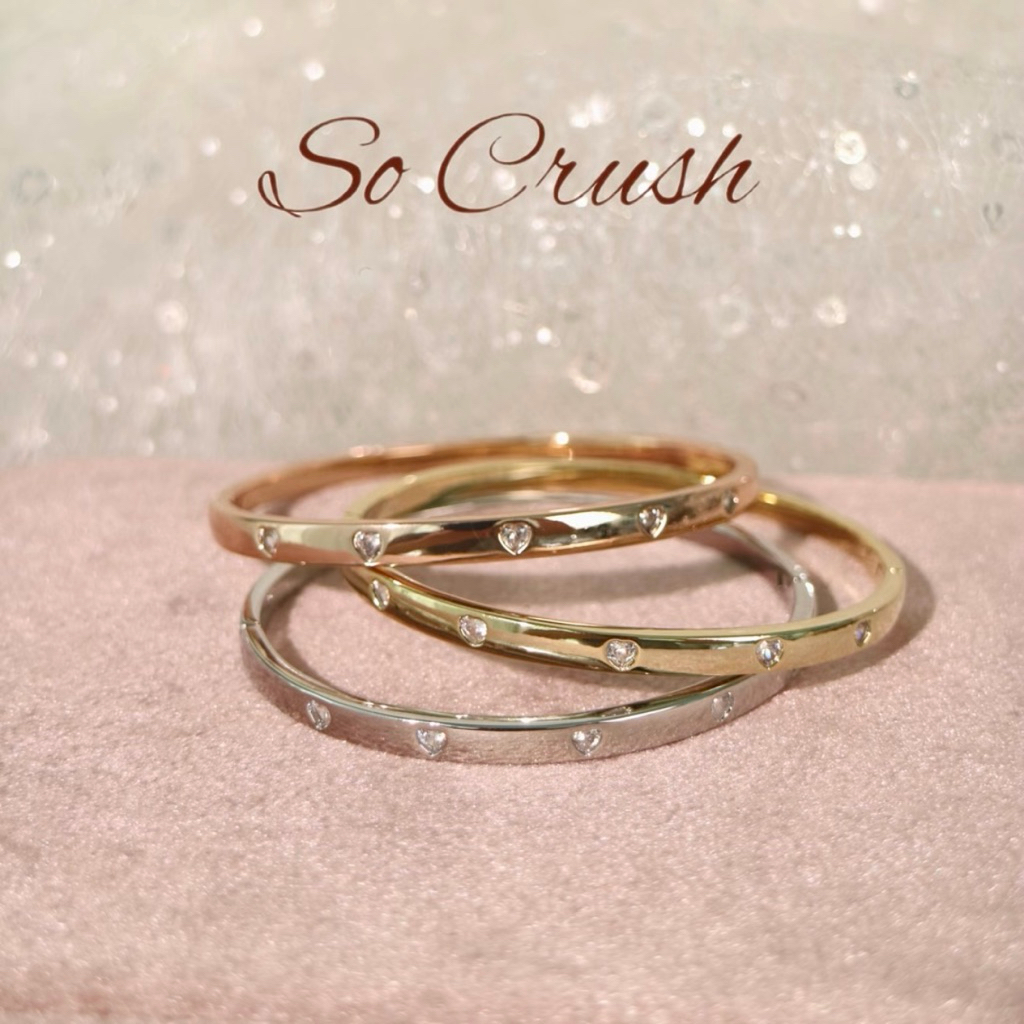 Socrush.bkk | LOVEDUST bangle | SB-092 | กำไลข้อมือ หัวใจ เพชร