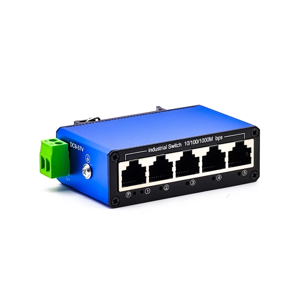 Mini Gigabit Industrial Switch 5 พอร์ต รองรับไฟ DC9-57V