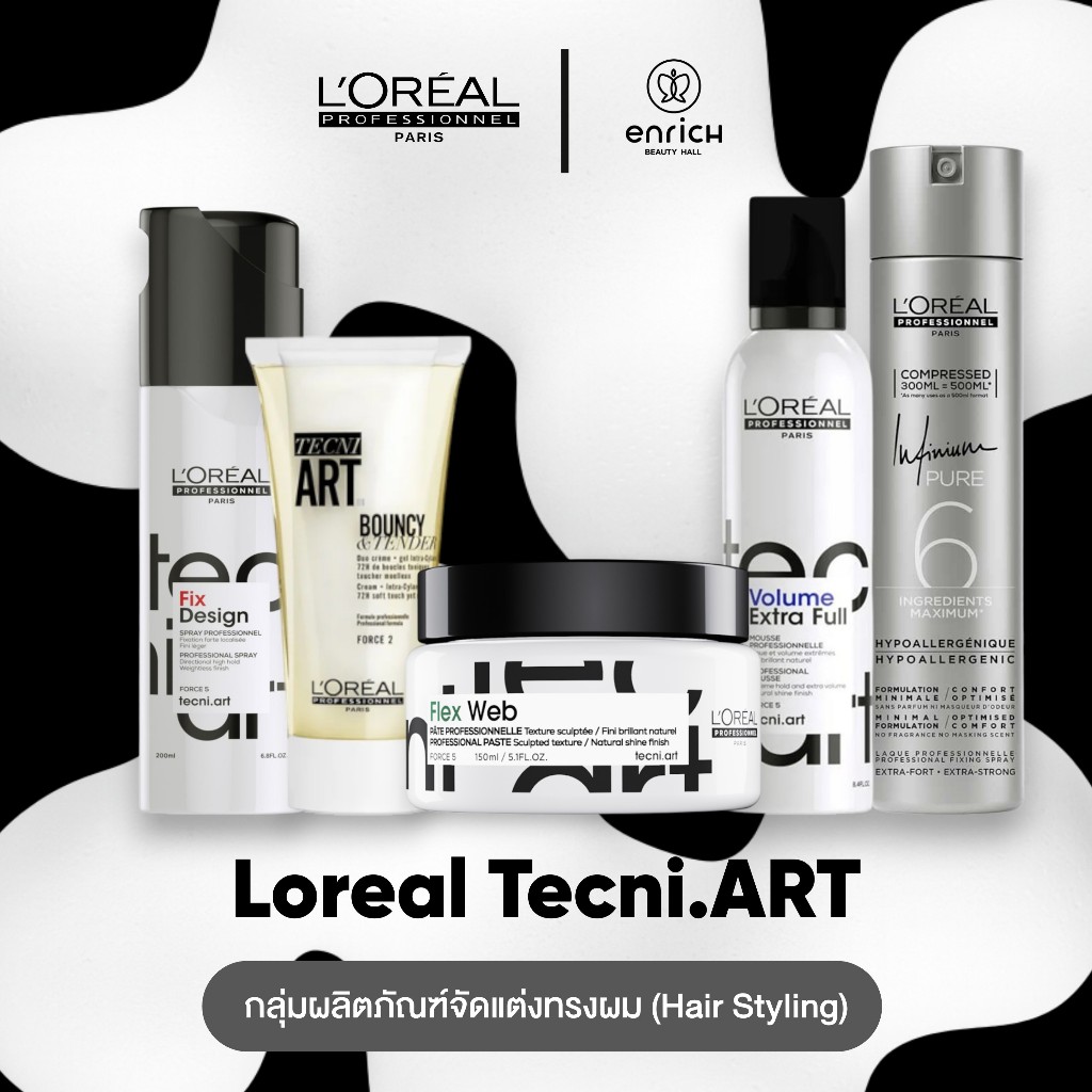 [ของแท้] L’Oreal Professionnel Tecni.Art Styling ผลิตภัณฑ์เซ็ตผม เจล สเปรย์ มูส