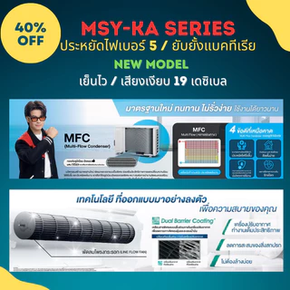 Mitsubishi Happy Inverter มิตซูบิชิ ระบบ Inverter รุ่น MSY-KA 9212 - 21154 BTU (ราคาเฉพาะเครื่อง)