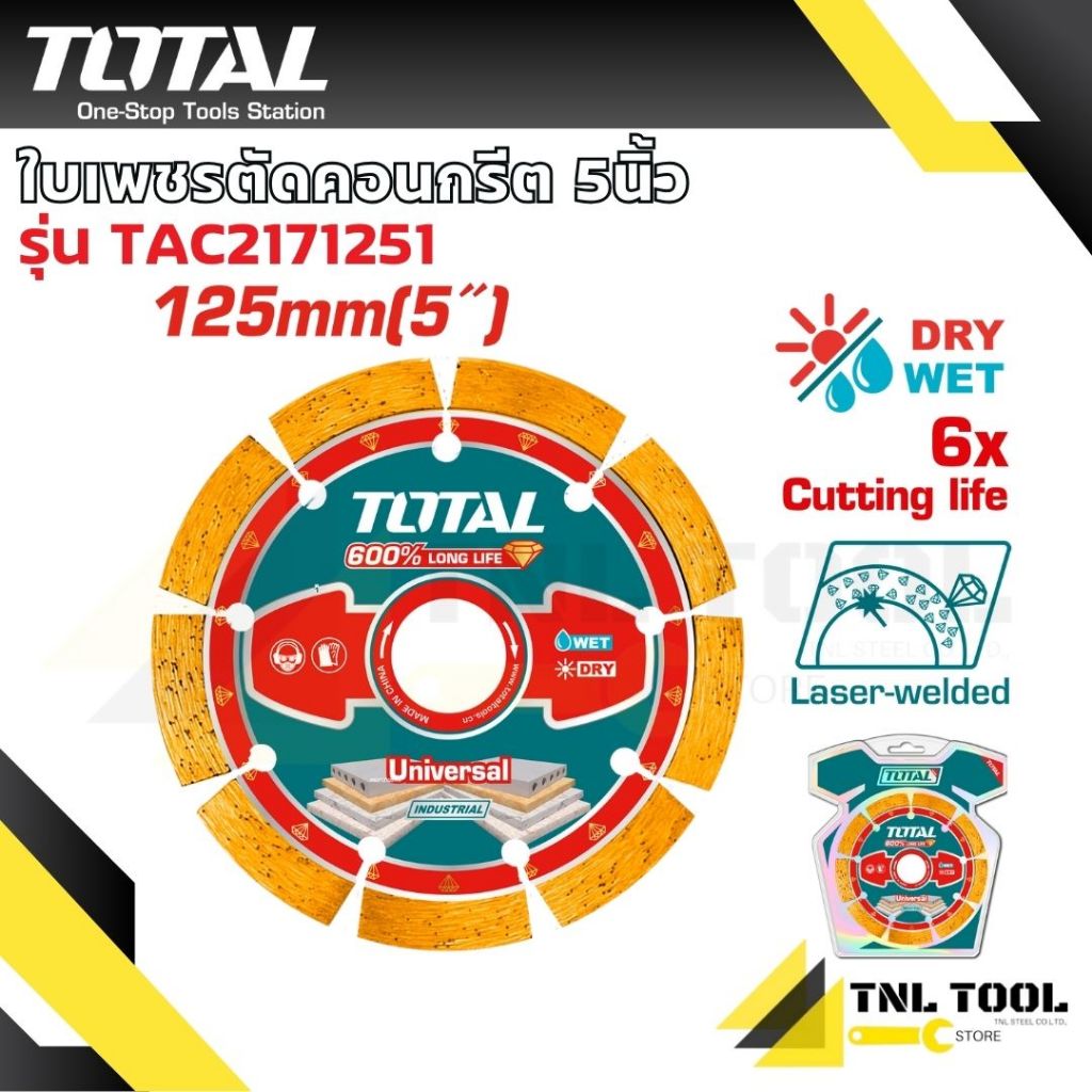 ใบตัดคอนกรีต 5 นิ้ว (125 มม.) รุ่น TAC111254 / TAC2171251 รูปที่ 2