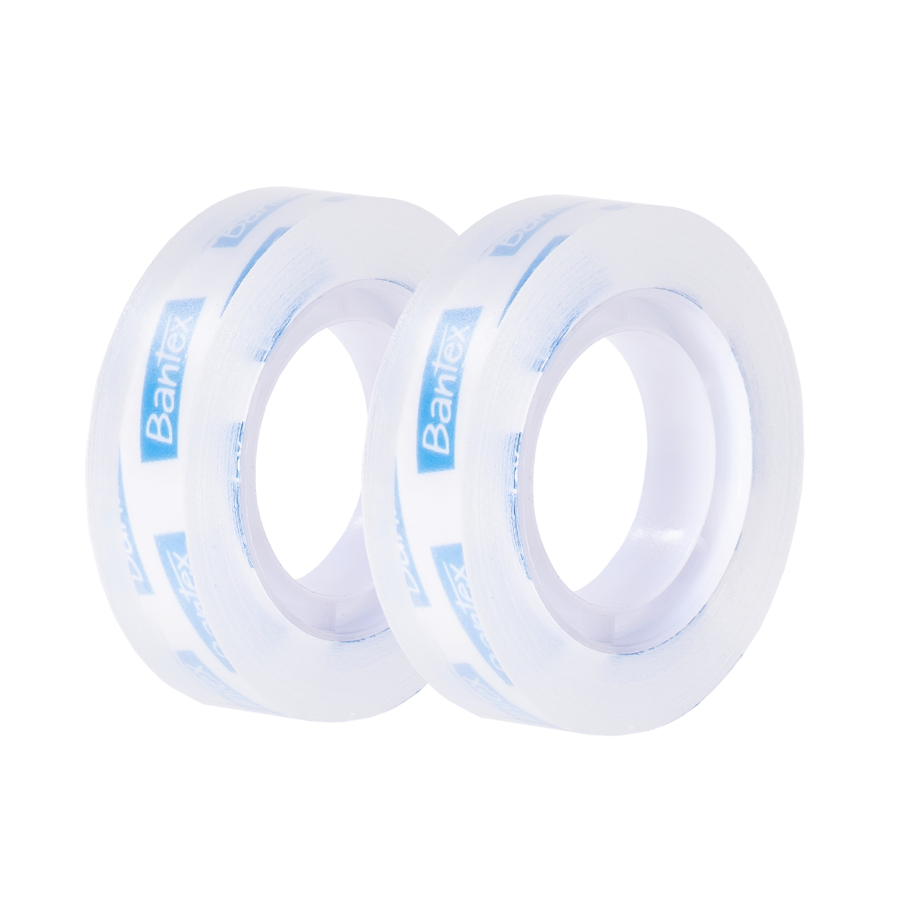 Bantex เทปใส เทปกาว สำหรับติด แพ็ค 2 ม้วน ฉีกง่าย ติดทน เทปใส อุปกรณ์สำนักงาน Transparent tape