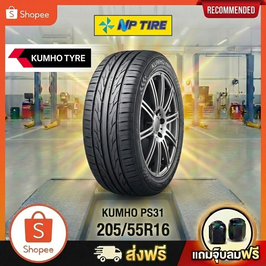 ยาง 205/55R16 KUMHO PS31 ราคาต่อเส้น  ปี 2024