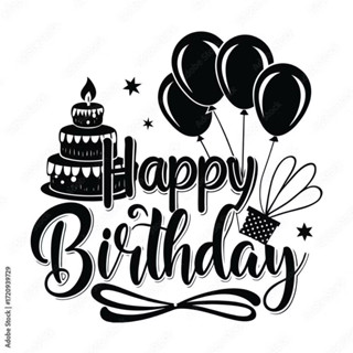 สติกเกอร์ติดลูกโป่ง  ข้อความ สำหรับติดบนลูกโป่ง🎁 (สติ๊กเกอร์…