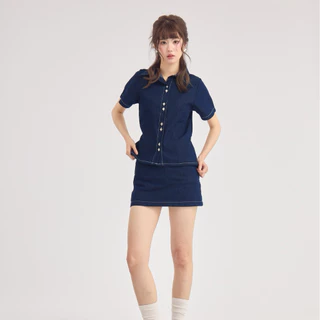 Rounrie - Lace Shirt เสื้อเชิ้ตยีนส์