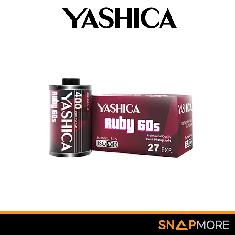 ฟิล์มสี YASHICA Ruby 60s 35mm Film ISO 400 Exposure 27 exp. ฟิล์ม 35 มม.