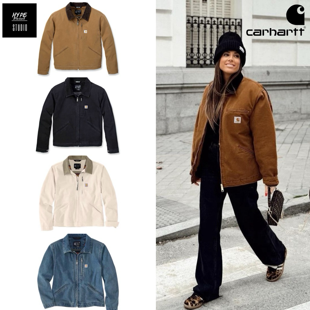 Carhartt 106208 WOMEN’S RUGGED FLEX CANVAS DETROIT JACKET ของแท้ 100% [PREORDER]