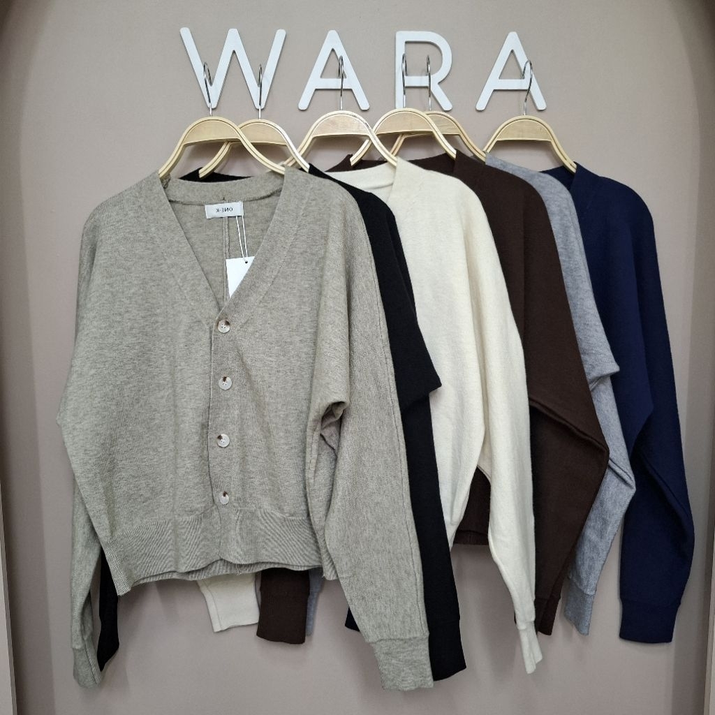 [ON16] เสื้อคาร์ดิแกนไหมพรม คอวีแขนค้างคาว ผ้านิ่ม ทรงสวย นุ่มอุ่นสบาย