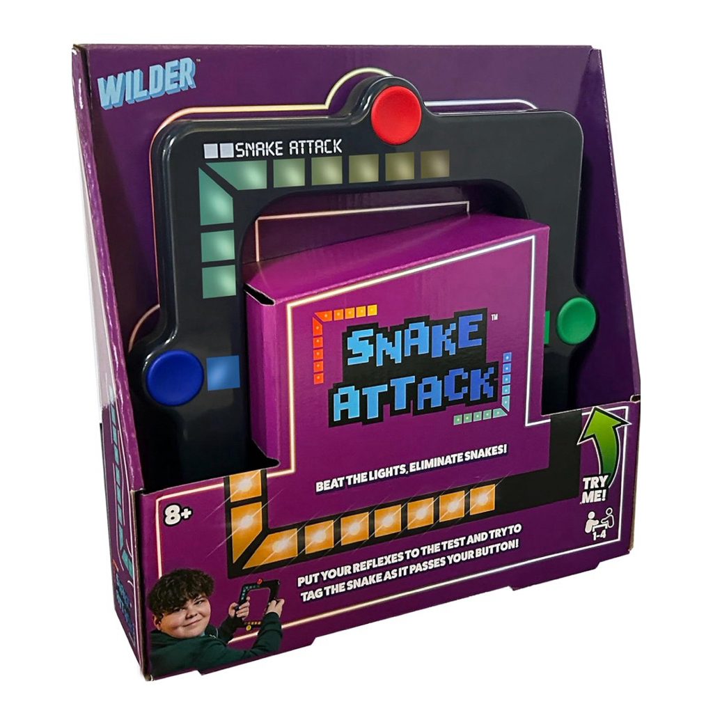 เกมส์ ของแท้🇺🇸💯Snake Attack Electronic Handheld Game – Solo and Multiplayer Reflex Game for Kids Age