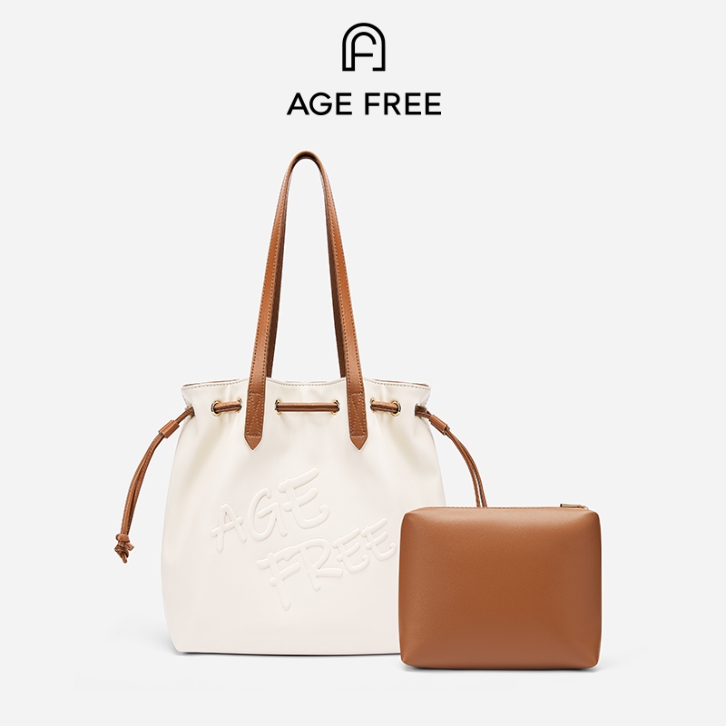 AGE FREE ANDY bag กระเป๋าสะพายไหล่ผู้หญิงขนาดใหญ่ในรูปแบบกระเป๋าถือผู้หญิง ฟรีกระเป๋าใบเล็ก