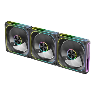 พัดลมเคส COOLMOON Mirror Moon Pro ARGB 3pin 5V + 4pin PWM 120mm. 1800RPM