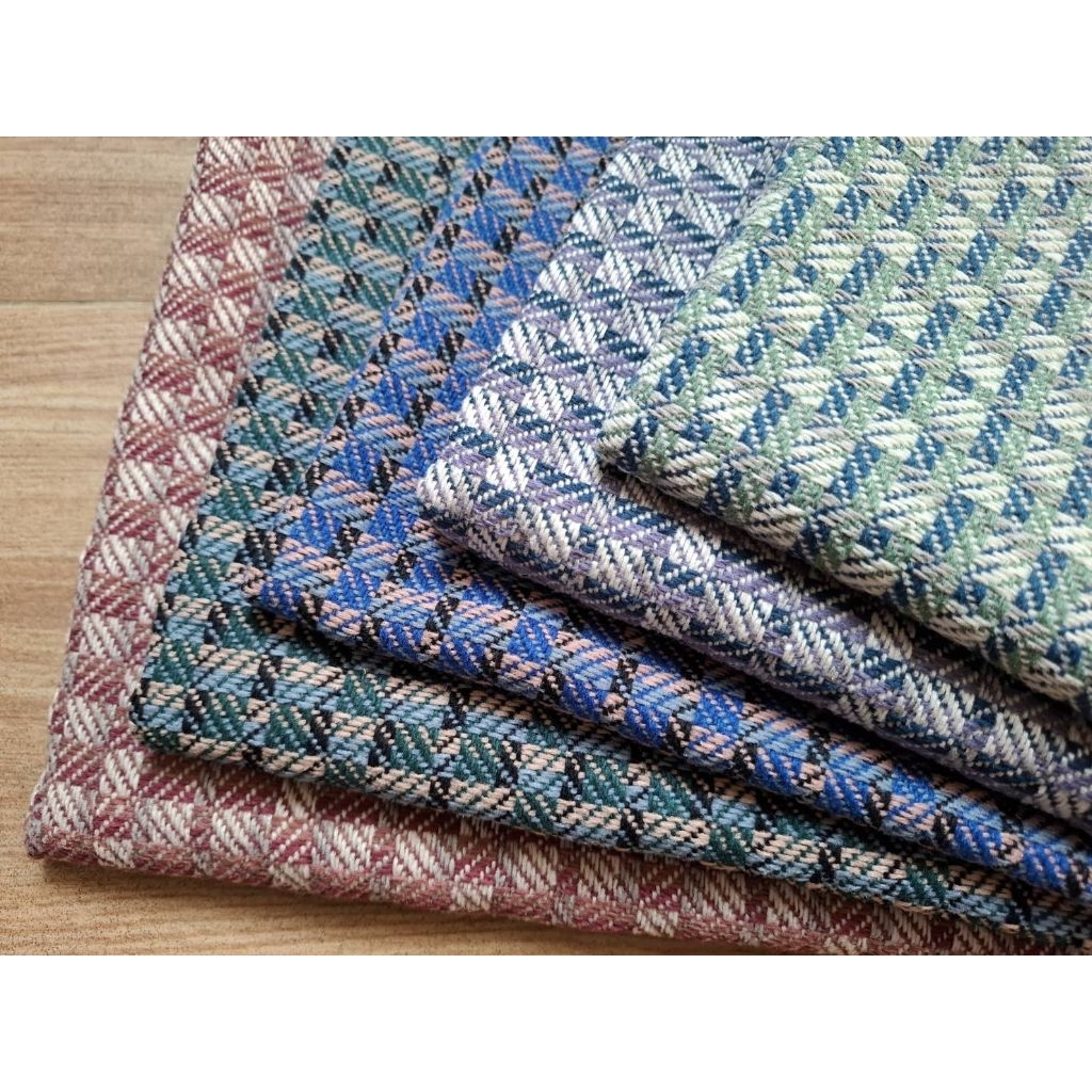 ผ้าทอ ผ้าทอลายทาทามิ ผ้ากระสอบหน้าหนา ทอสลับสี เย็บปลอกหมอน เบาะ งานdiy (90*145เซน)