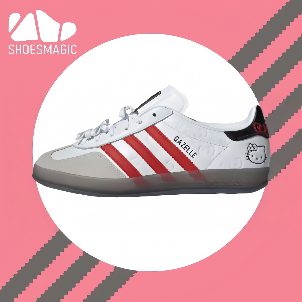 🍒พร้อมส่ง-แท้ 100%💌Hello Kitty adidas originals GAZELLE INDOOR “White/Red/Core Black” รองเท้า
